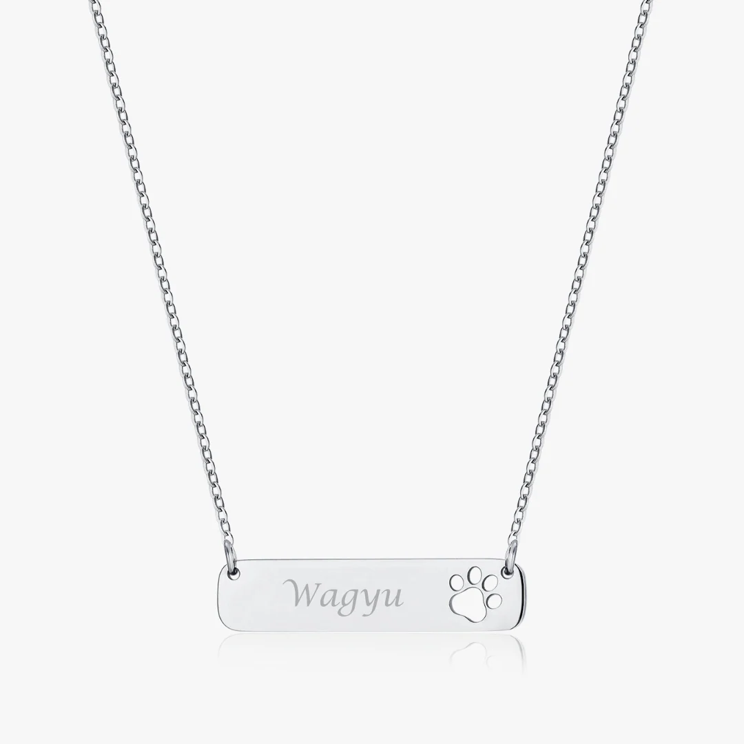 Paw Horizontal Bar Necklace (Pawsitive Change Collection) - Image 6