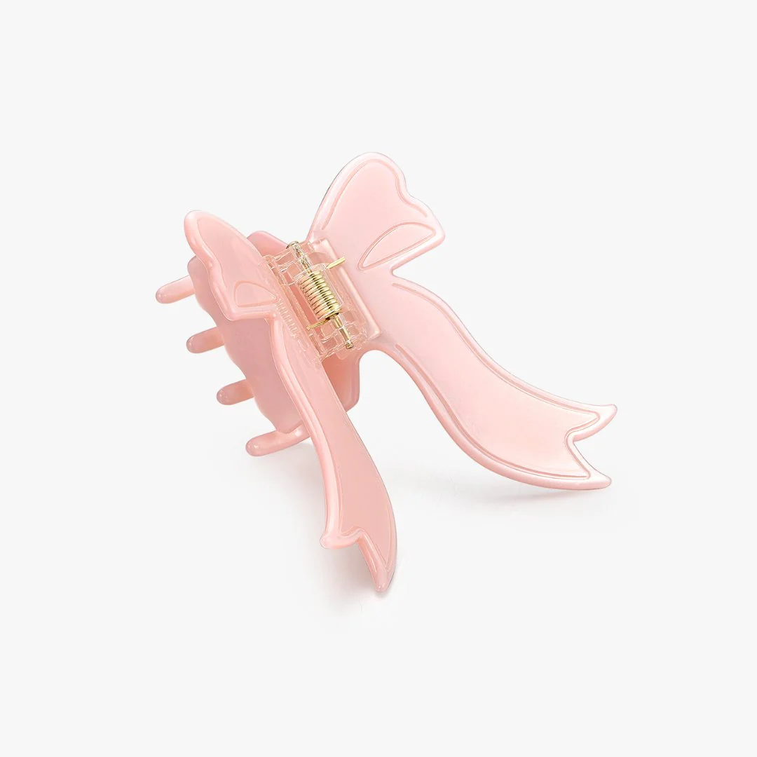 Pink Bow Claw Clip - Image 3