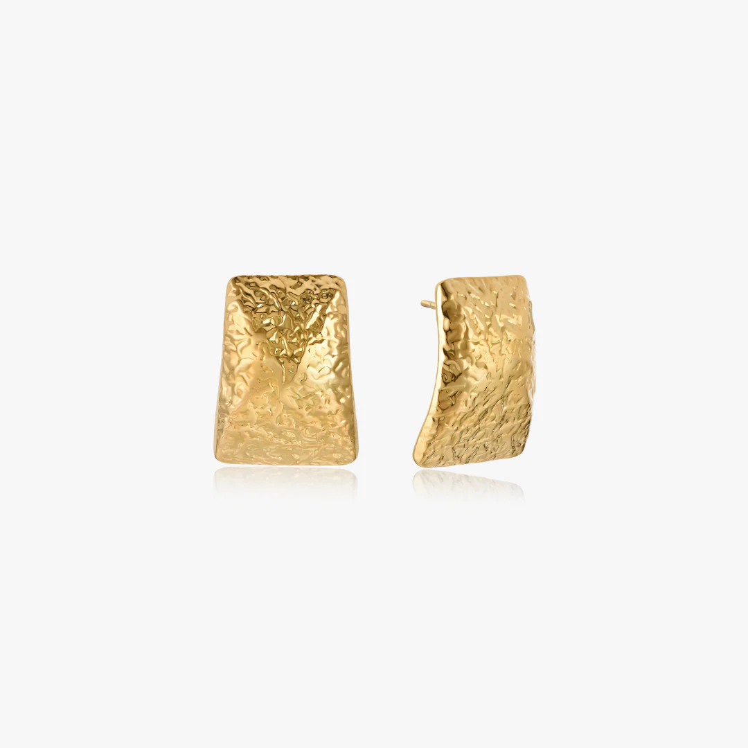 Rectangle Hammered Earrings