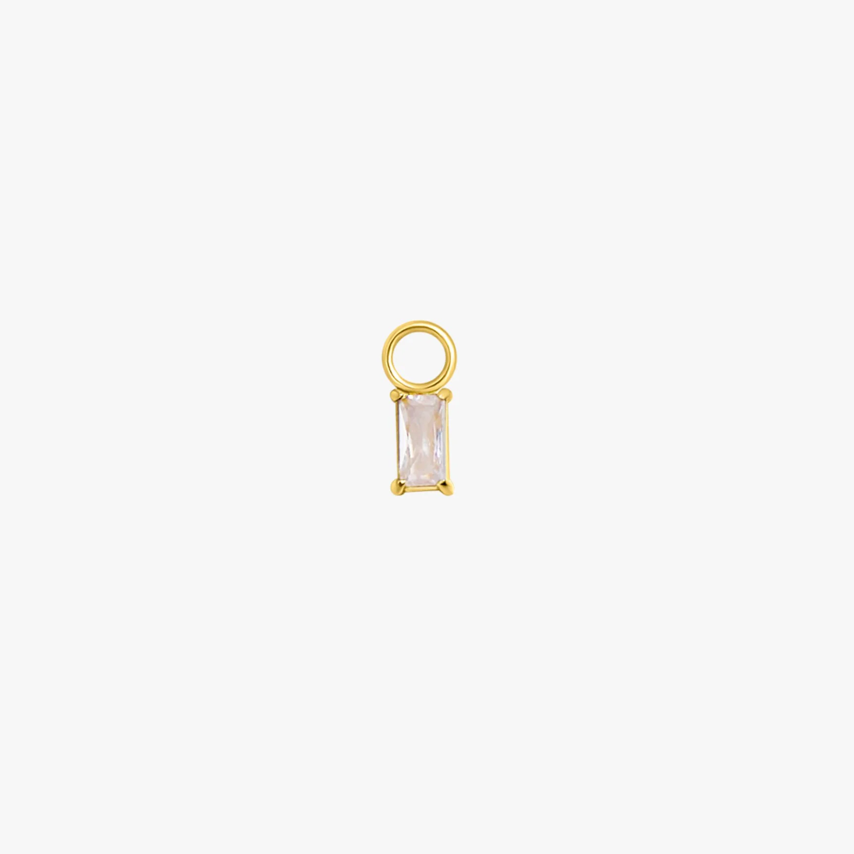 Rectangle Hoop Charms in Gold - Image 8