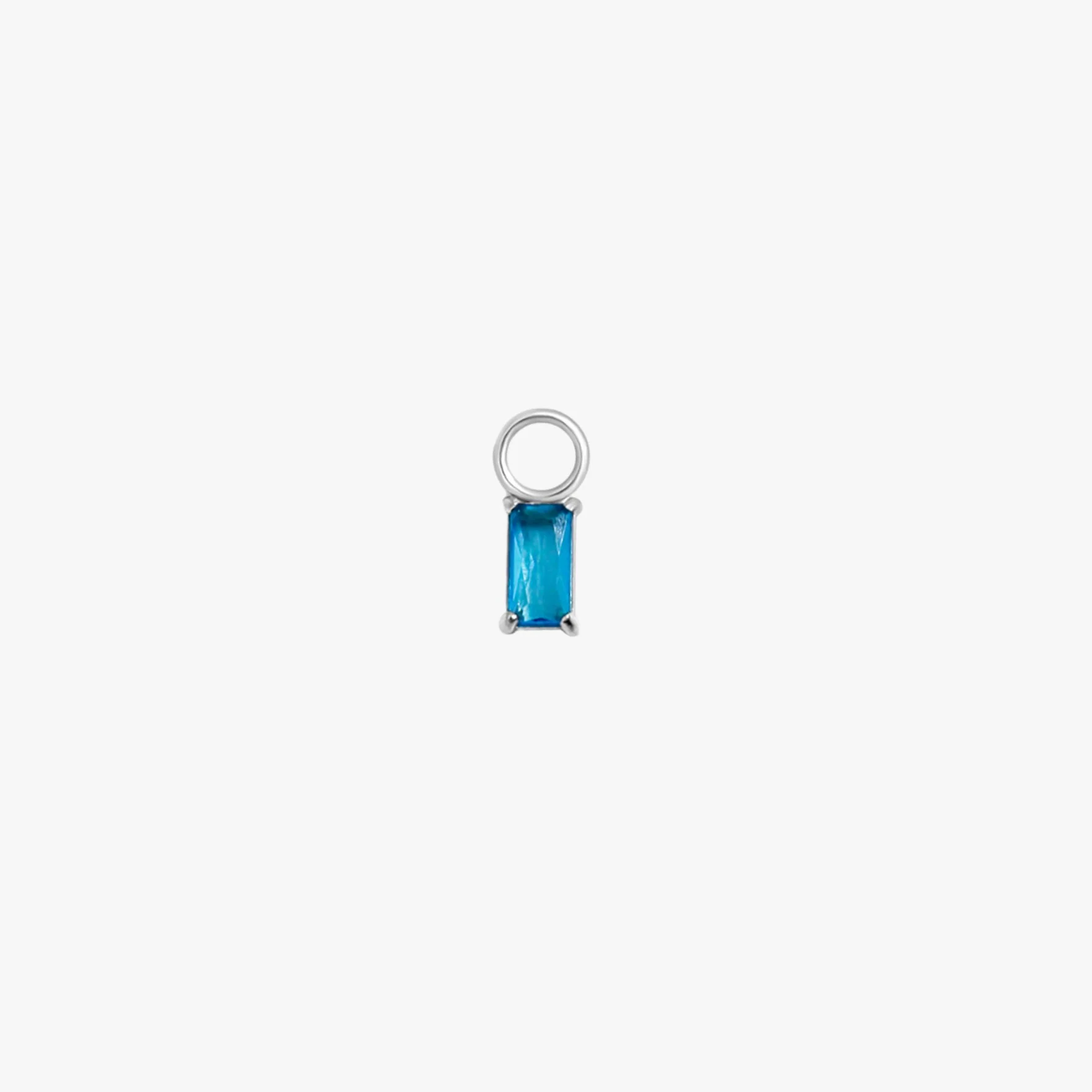 Rectangle Hoop Charms in Silver - Image 4
