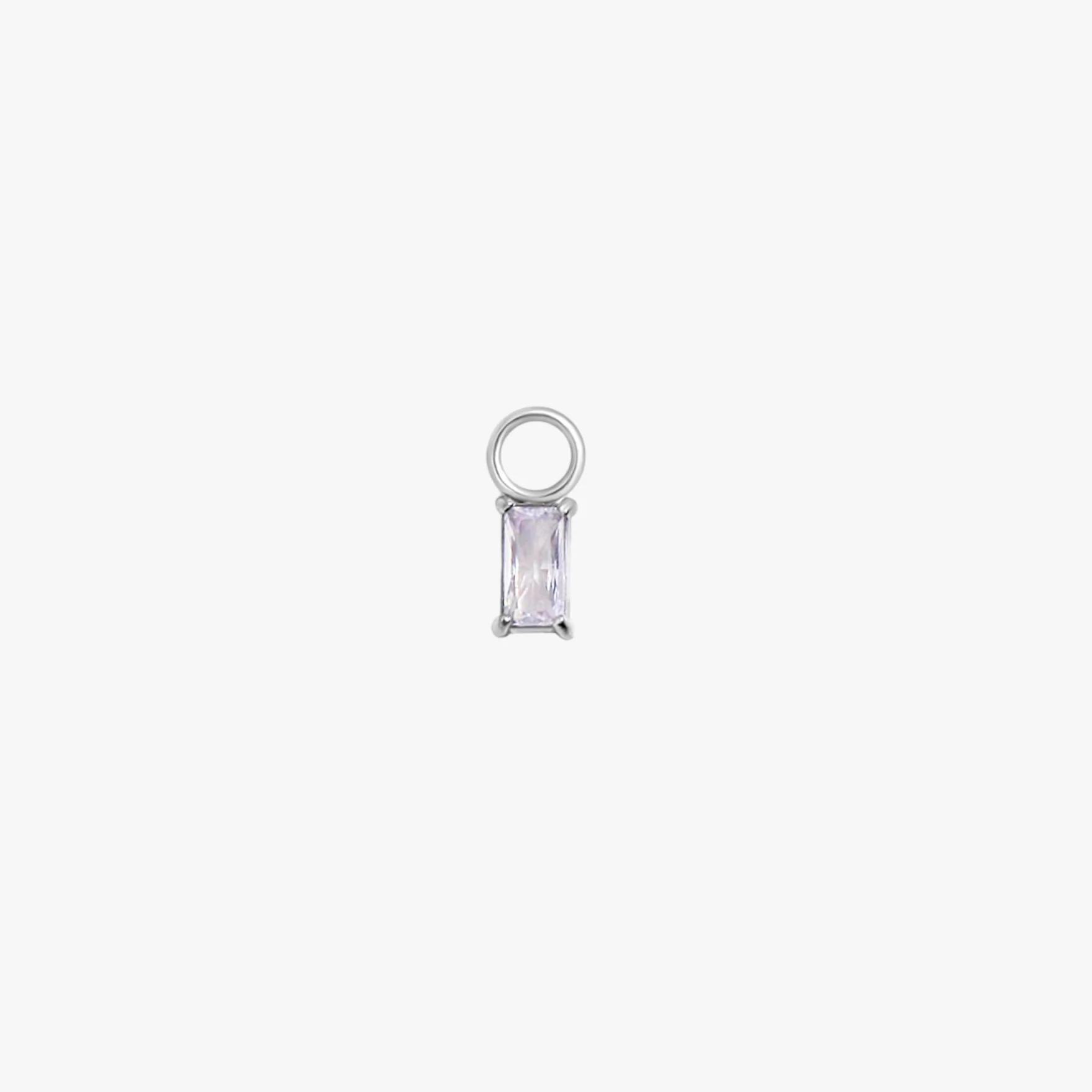 Rectangle Hoop Charms in Silver - Image 7