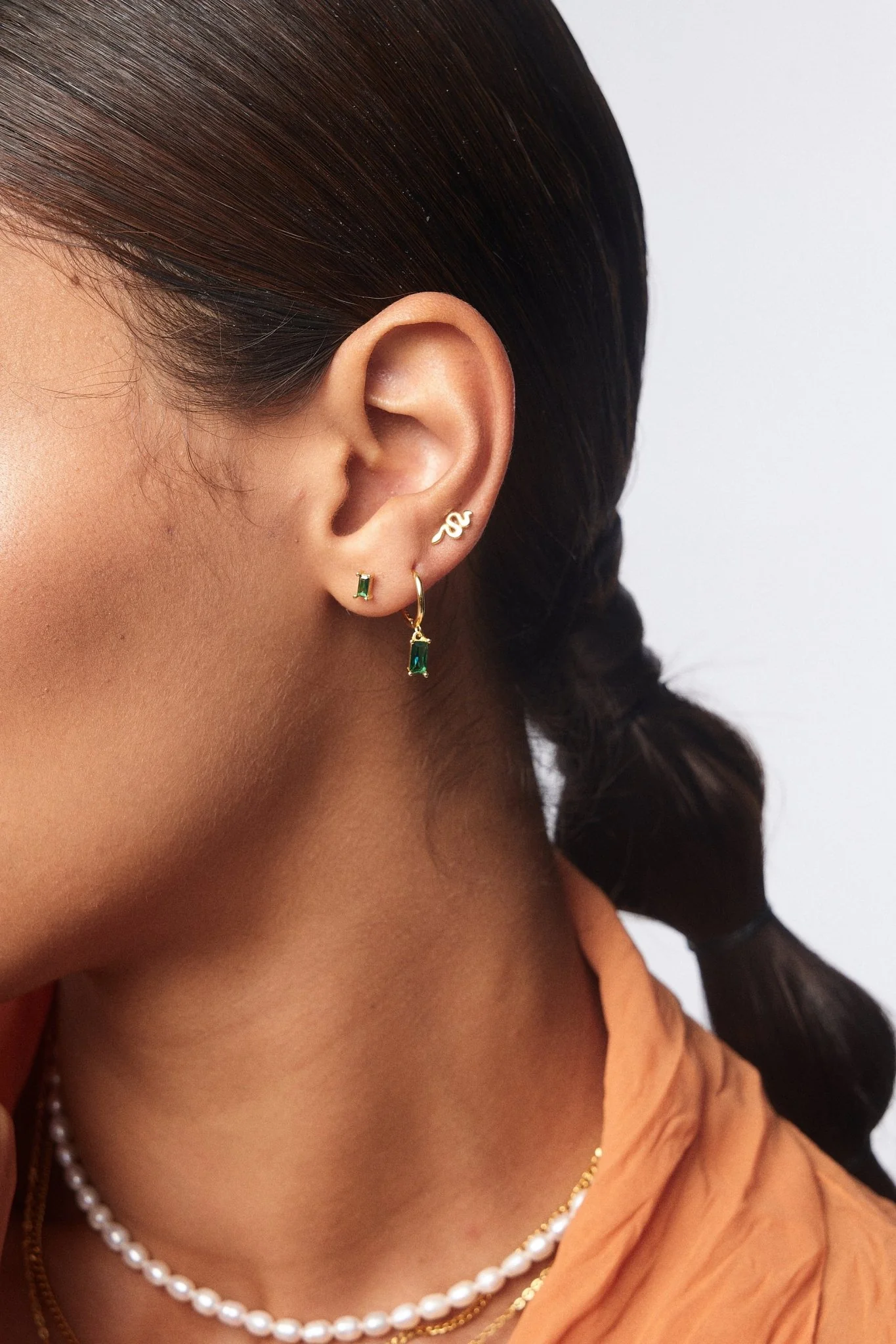 Rectangle Studs in Gold - Image 2