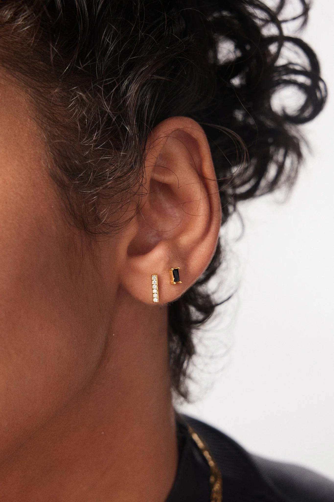 Rectangle Studs in Gold - Image 5