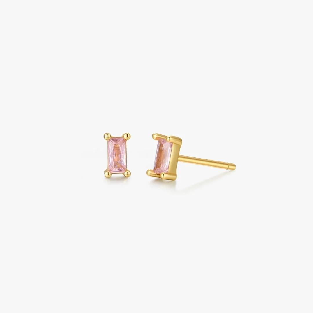 Rectangle Studs in Gold - Image 7