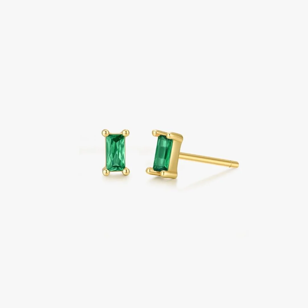 Rectangle Studs in Gold - Image 8