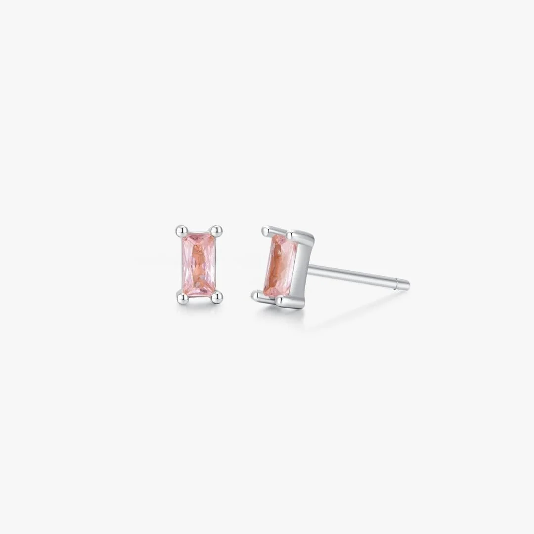 Rectangle Studs in Silver - Image 10
