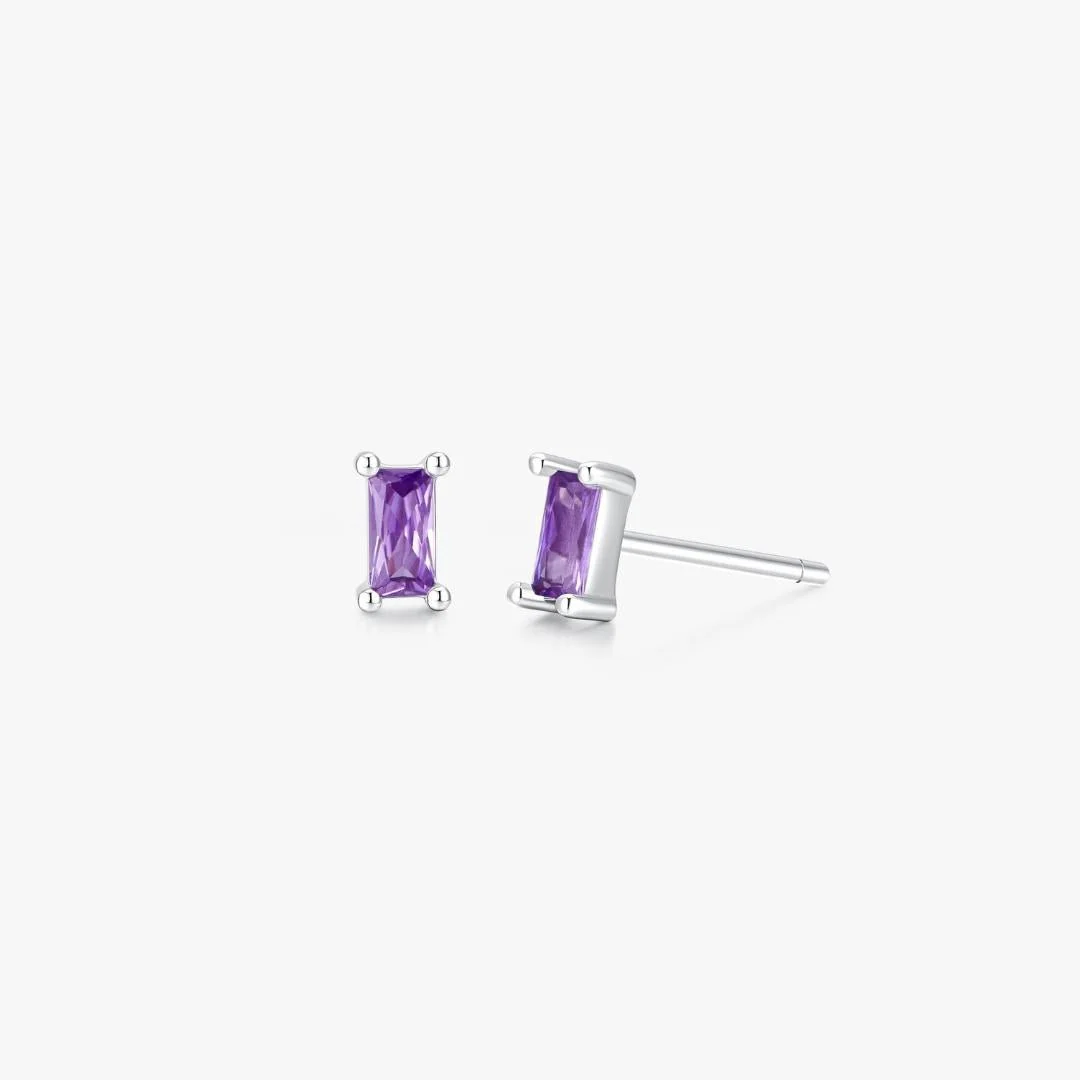 Rectangle Studs in Silver - Image 11