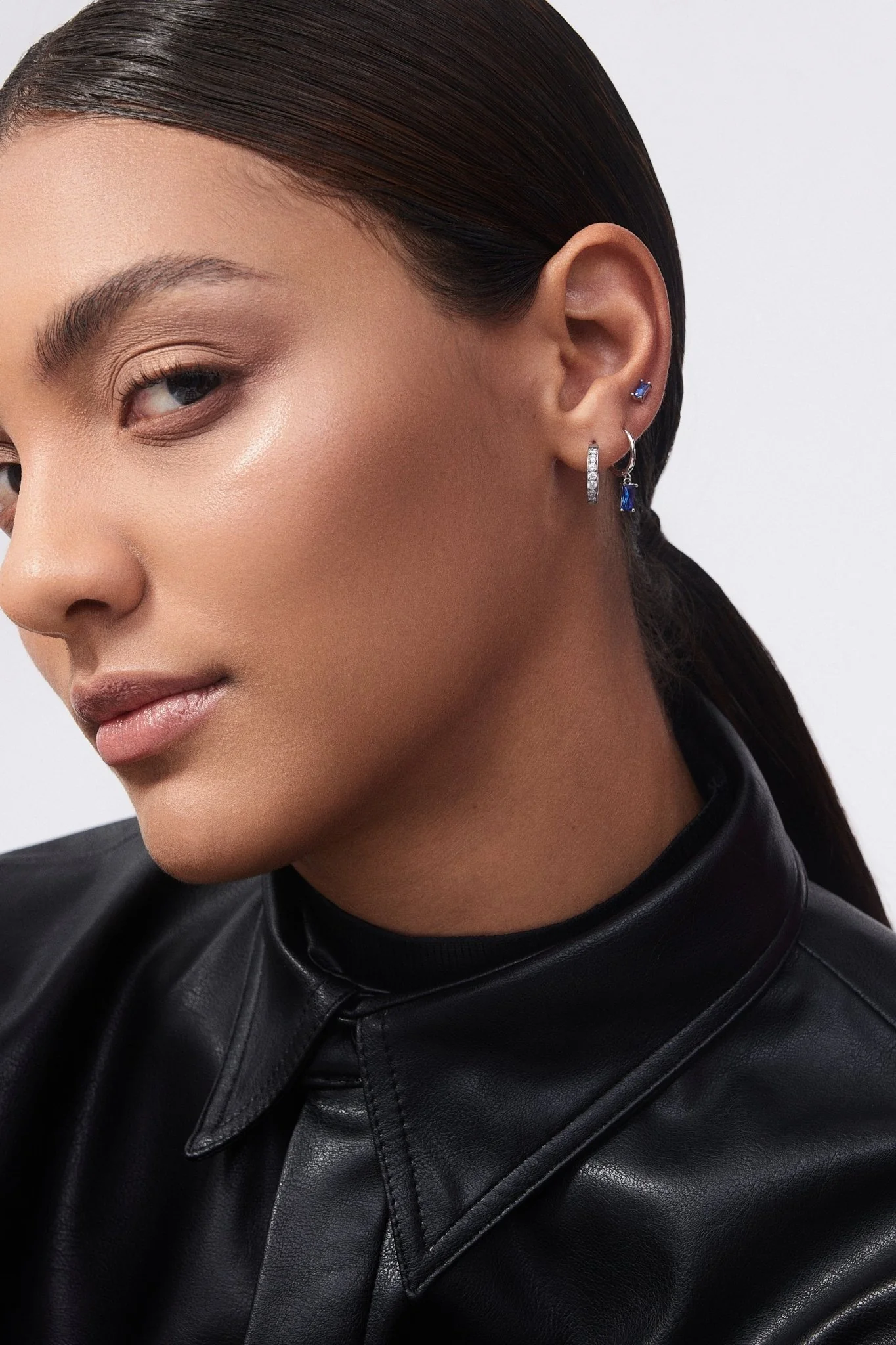 Rectangle Studs in Silver - Image 2