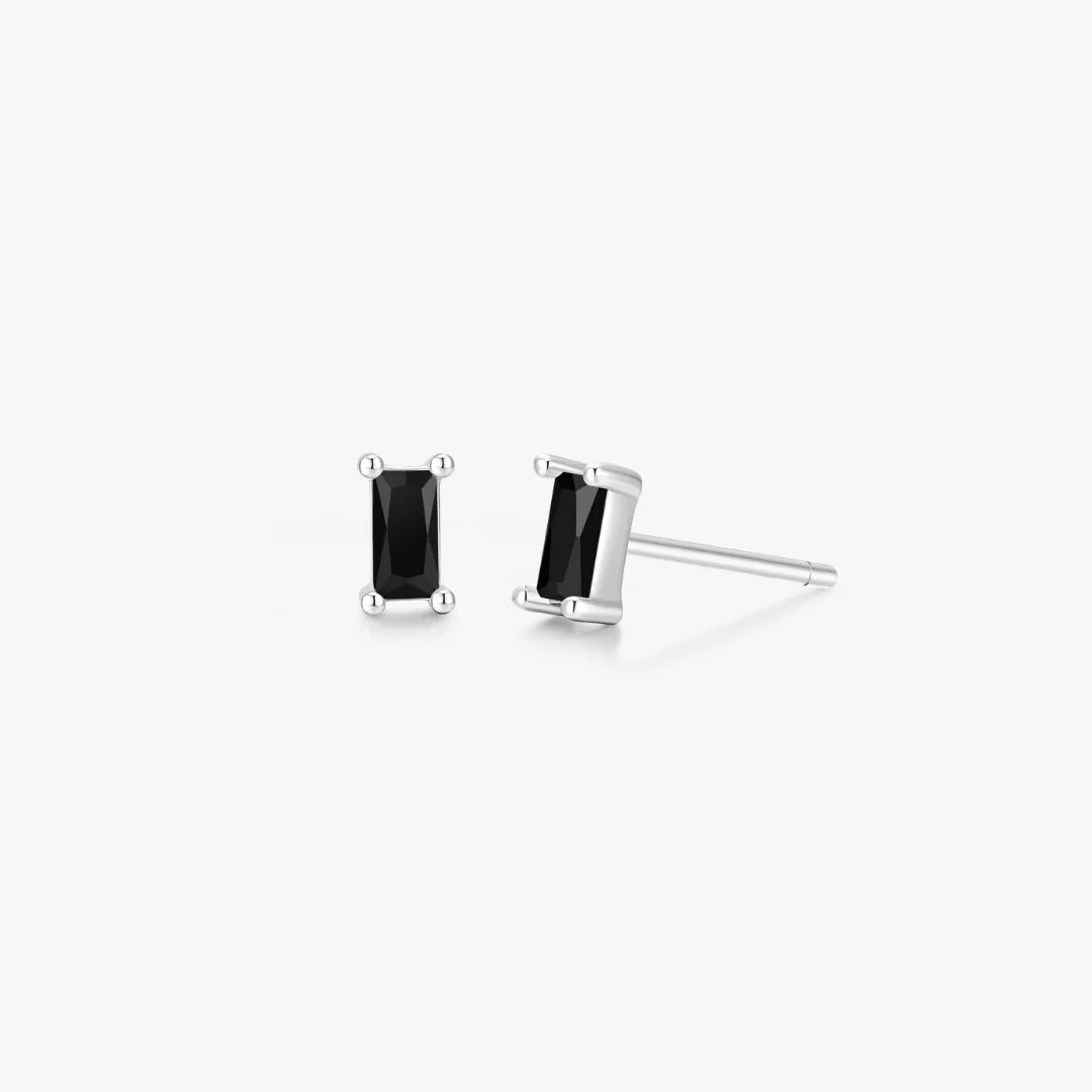Rectangle Studs in Silver - Image 6