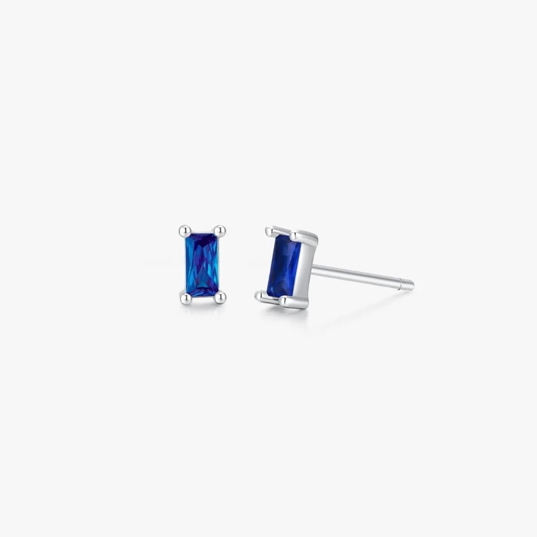 Rectangle Studs in Silver - Image 7