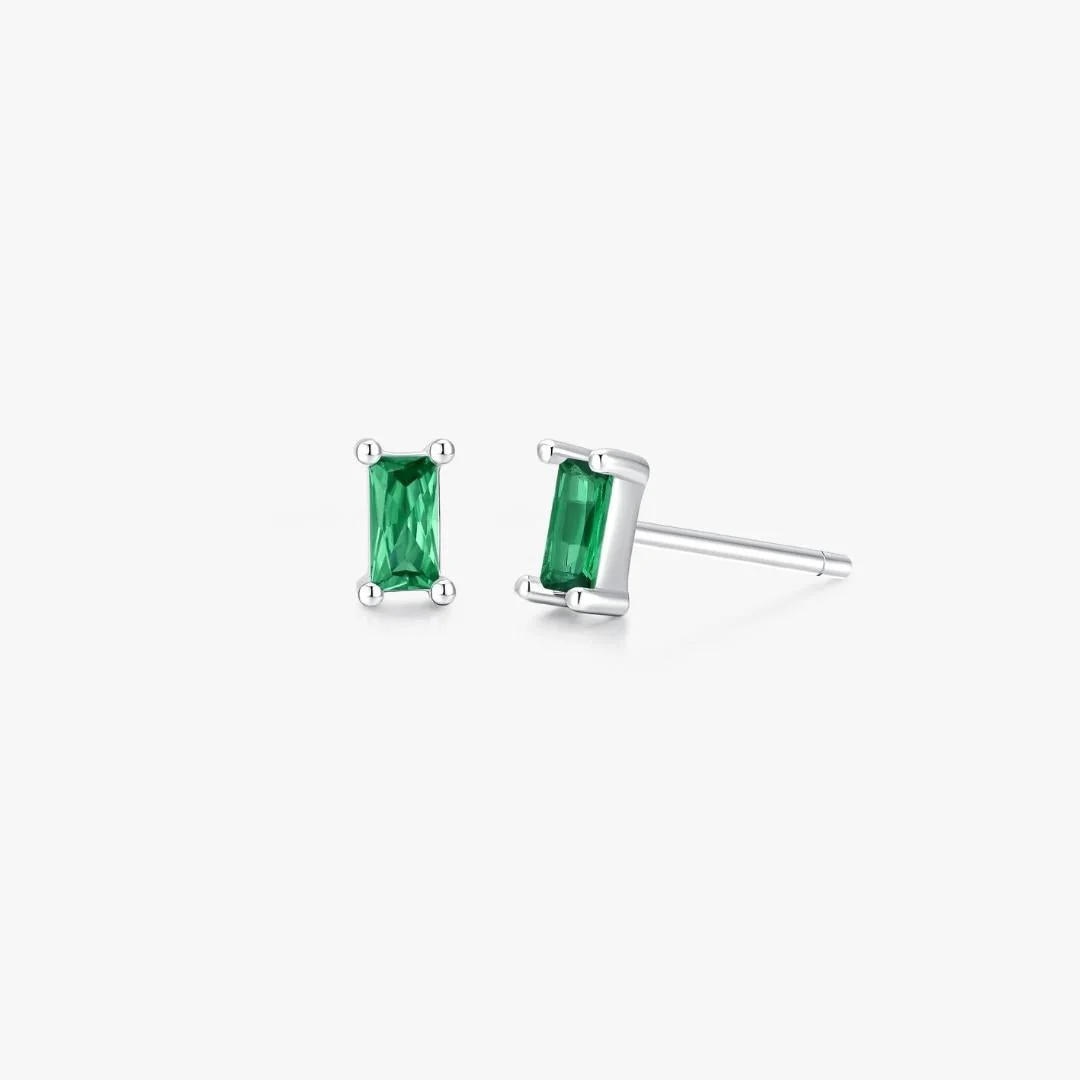 Rectangle Studs in Silver - Image 9