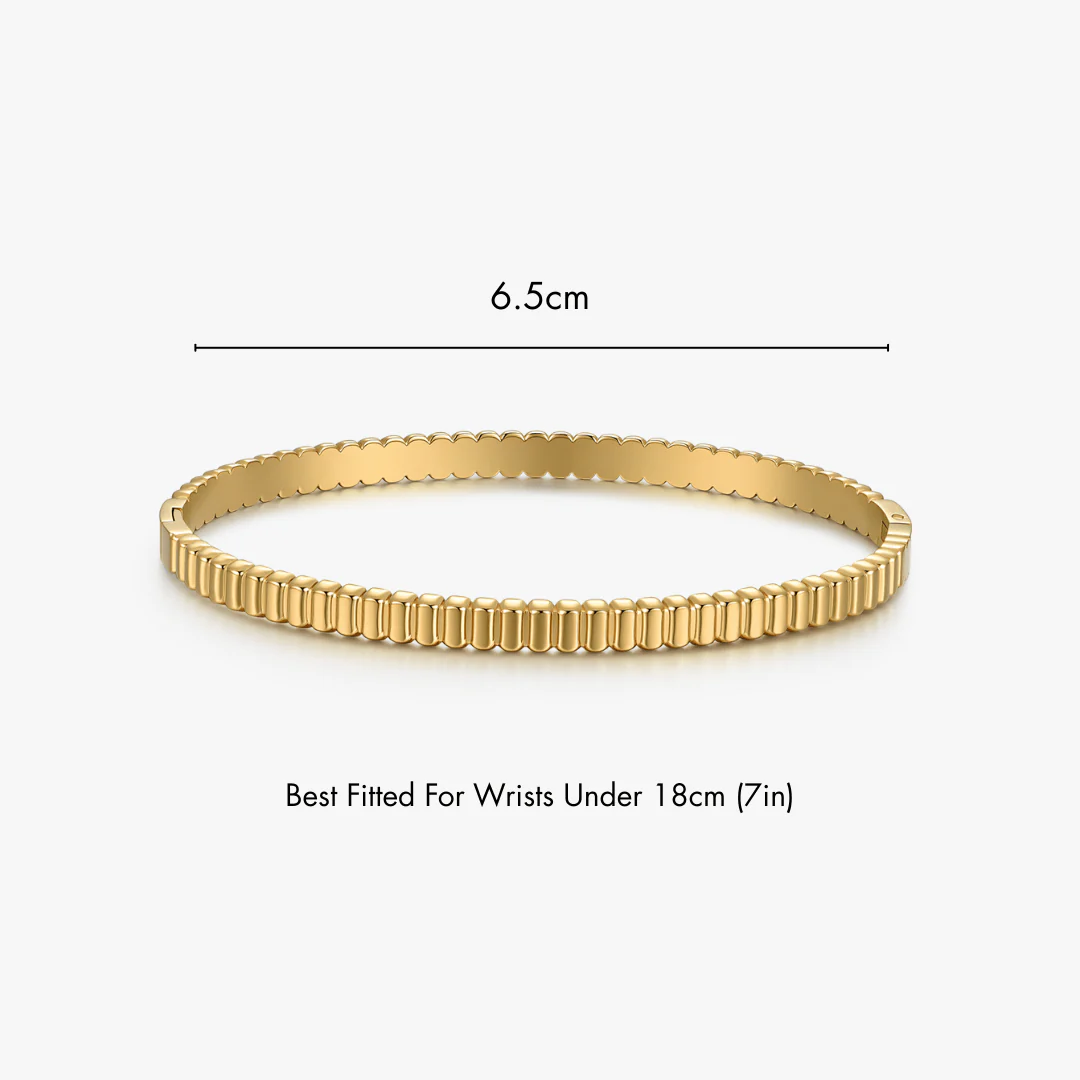 Ribbed Stacker Cuff Bangle - Image 10