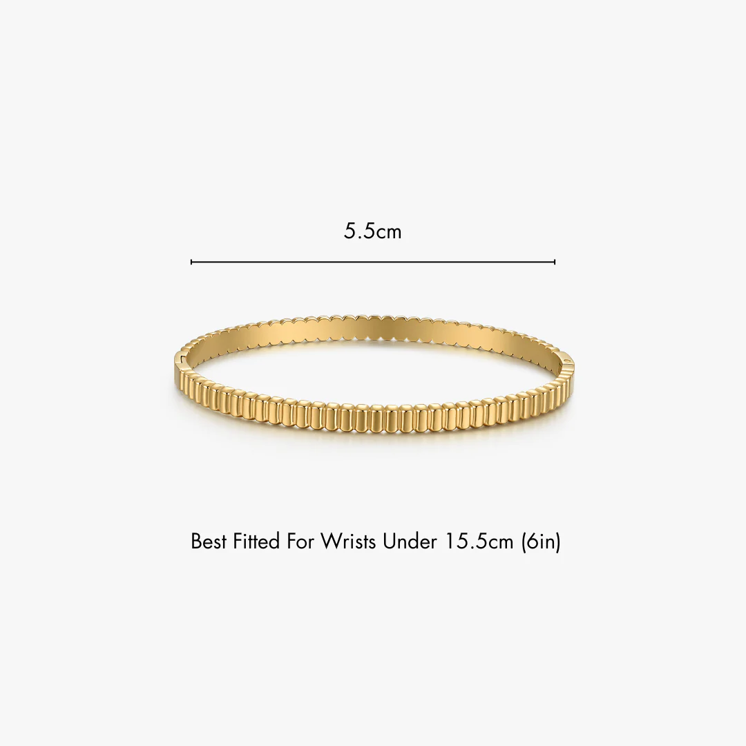 Ribbed Stacker Cuff Bangle - Image 5