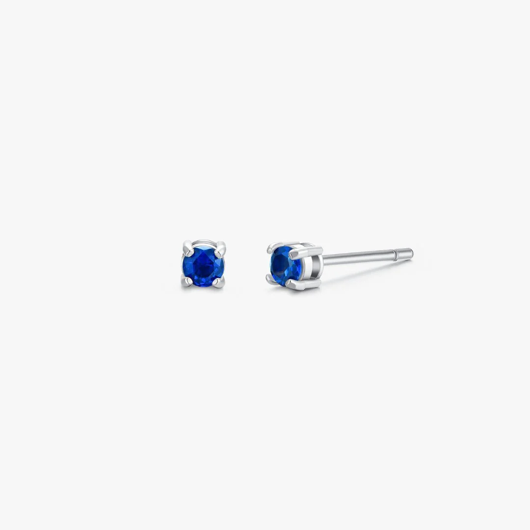 Simple CZ Studs in Silver - Image 12