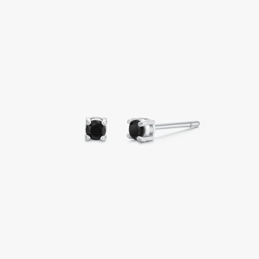Simple CZ Studs in Silver - Image 9