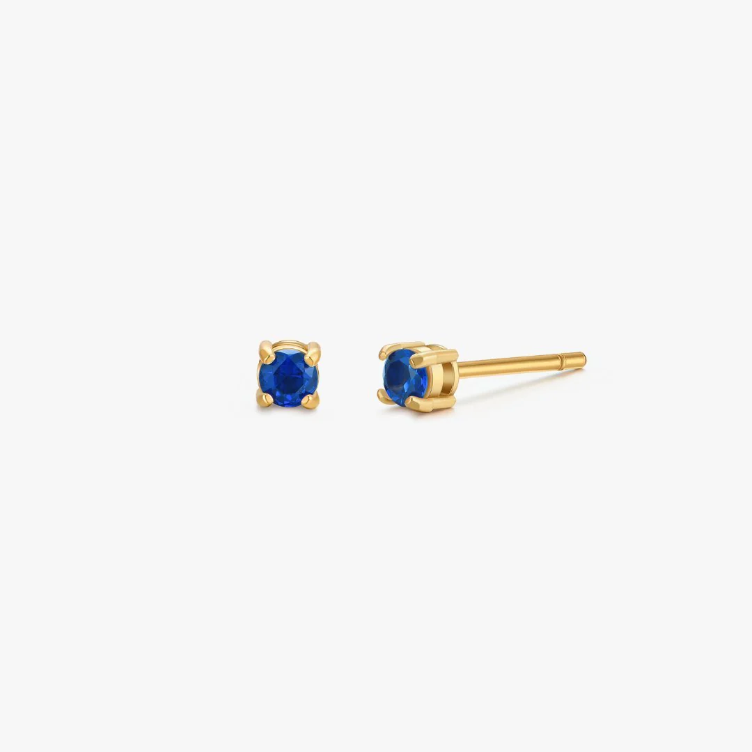 Simple CZ Studs in Gold - Image 14