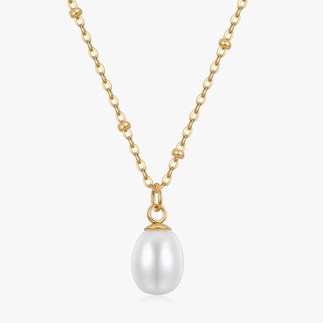 Single Pearl Beaded Necklace - Image 5
