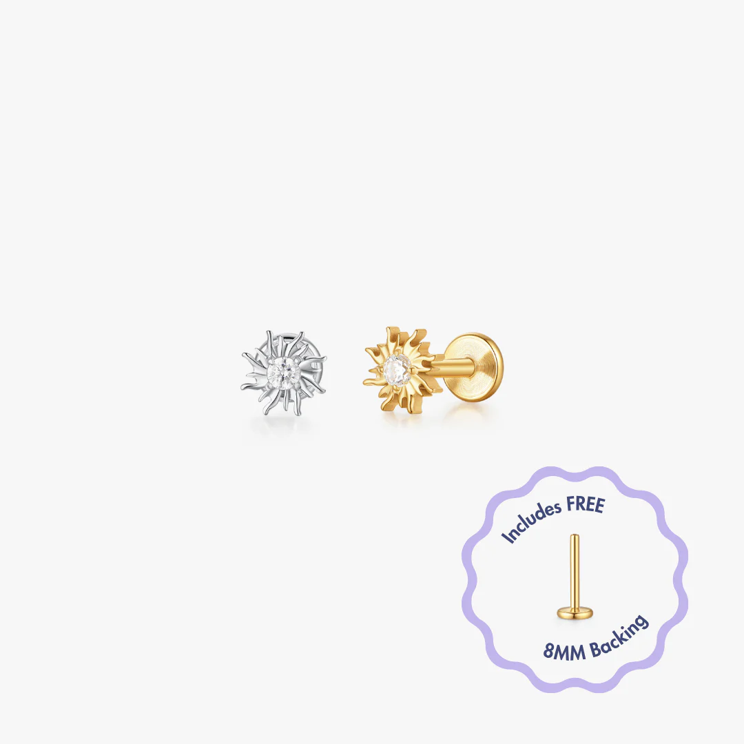 Sol Titanium Flat Back Stud (Single)