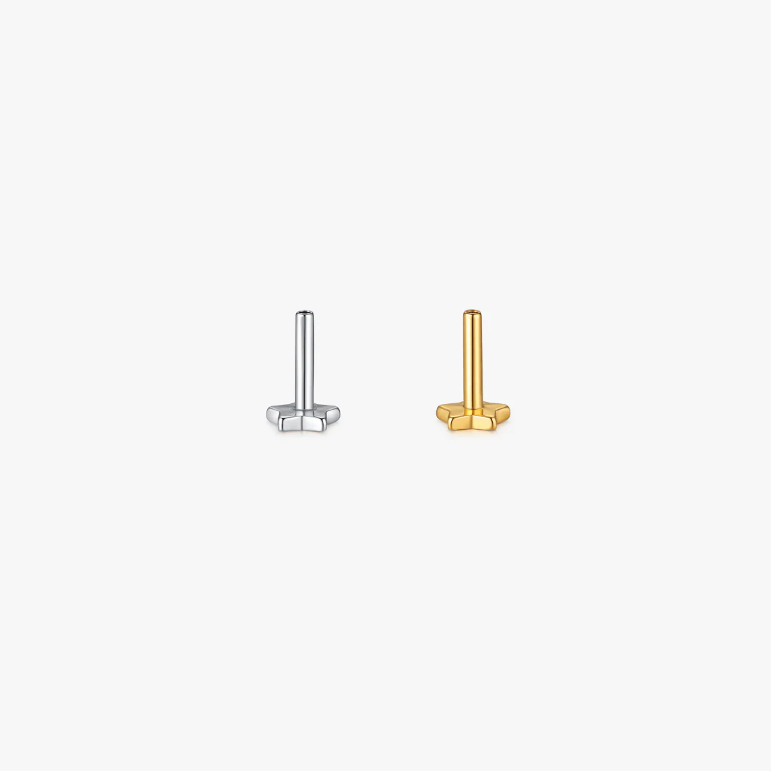 Star Titanium Flat Back Backings (Single)