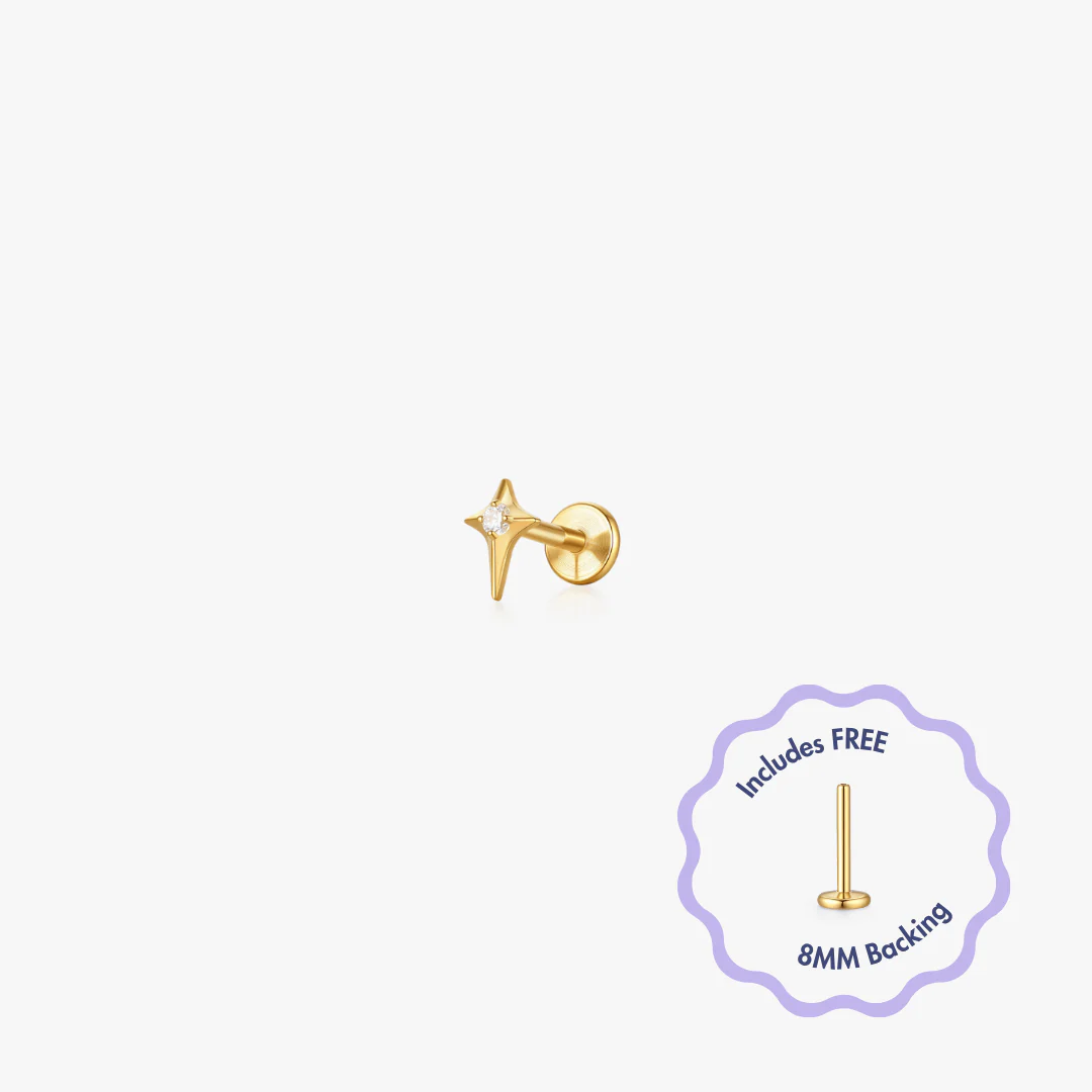 Stella Star Titanium Flat Back Stud (Single) - Image 3