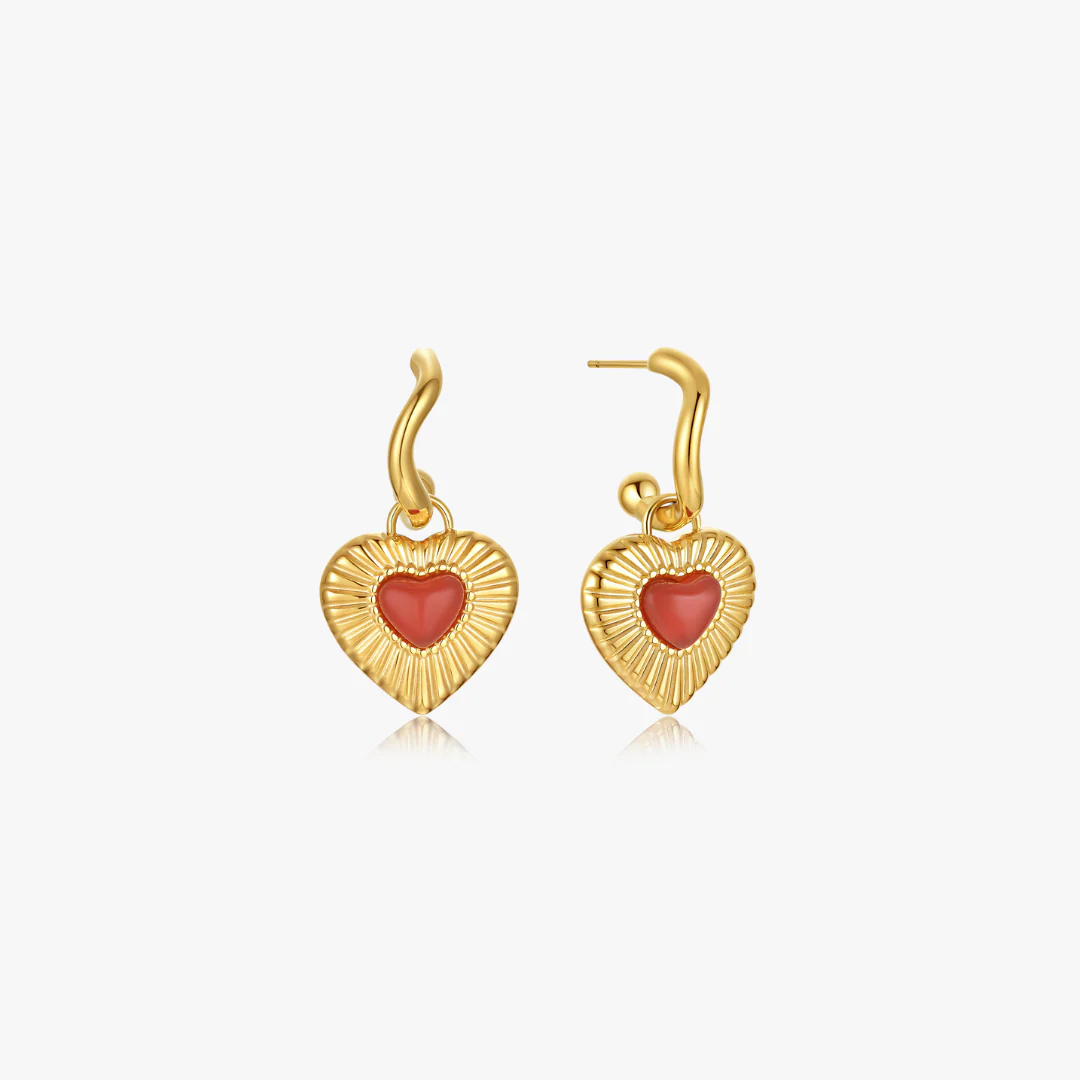 Sunburst Heart Earrings - Image 9