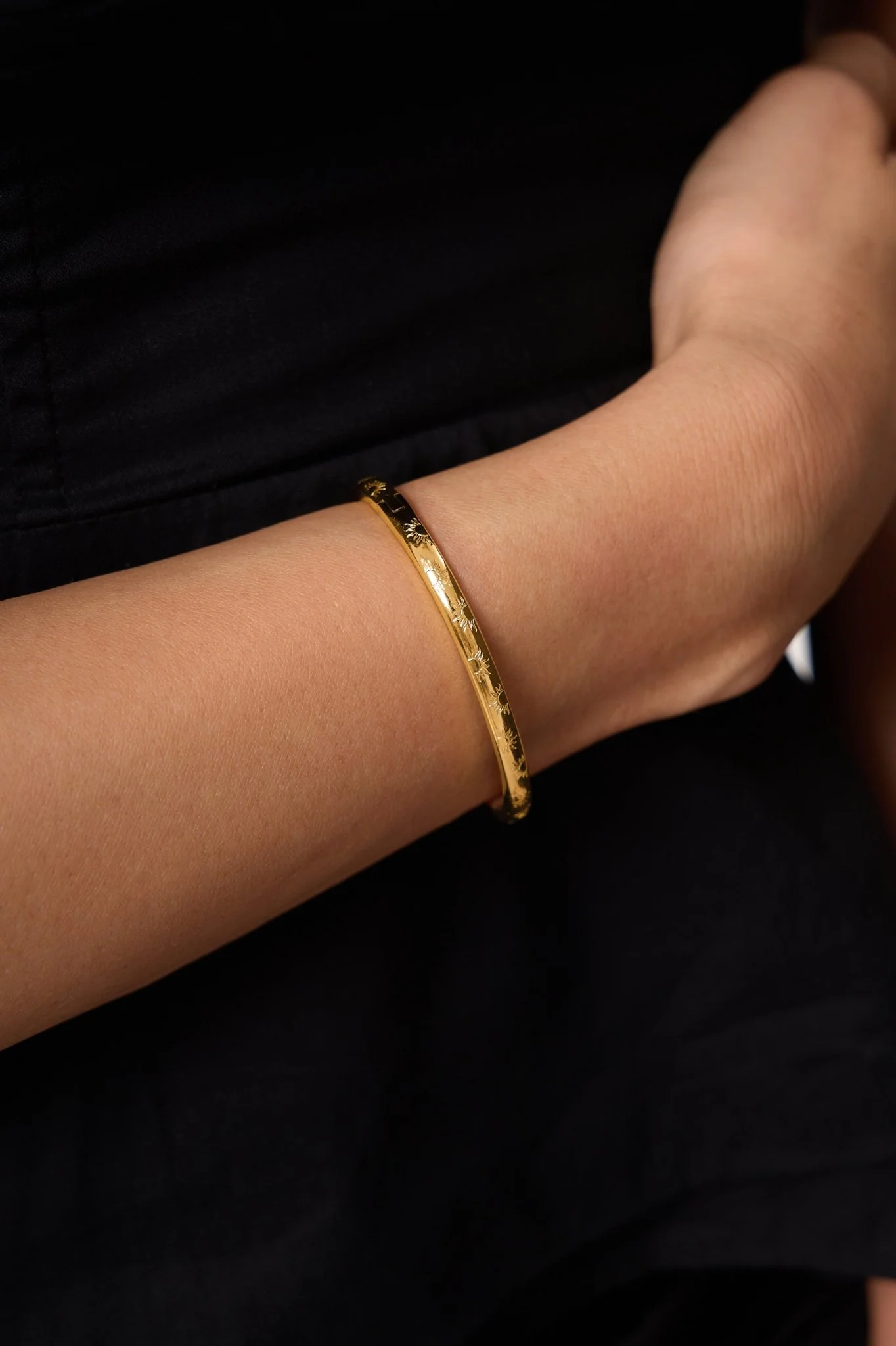 Sunlight Stacker Cuff Bangle Bracelet - Image 4