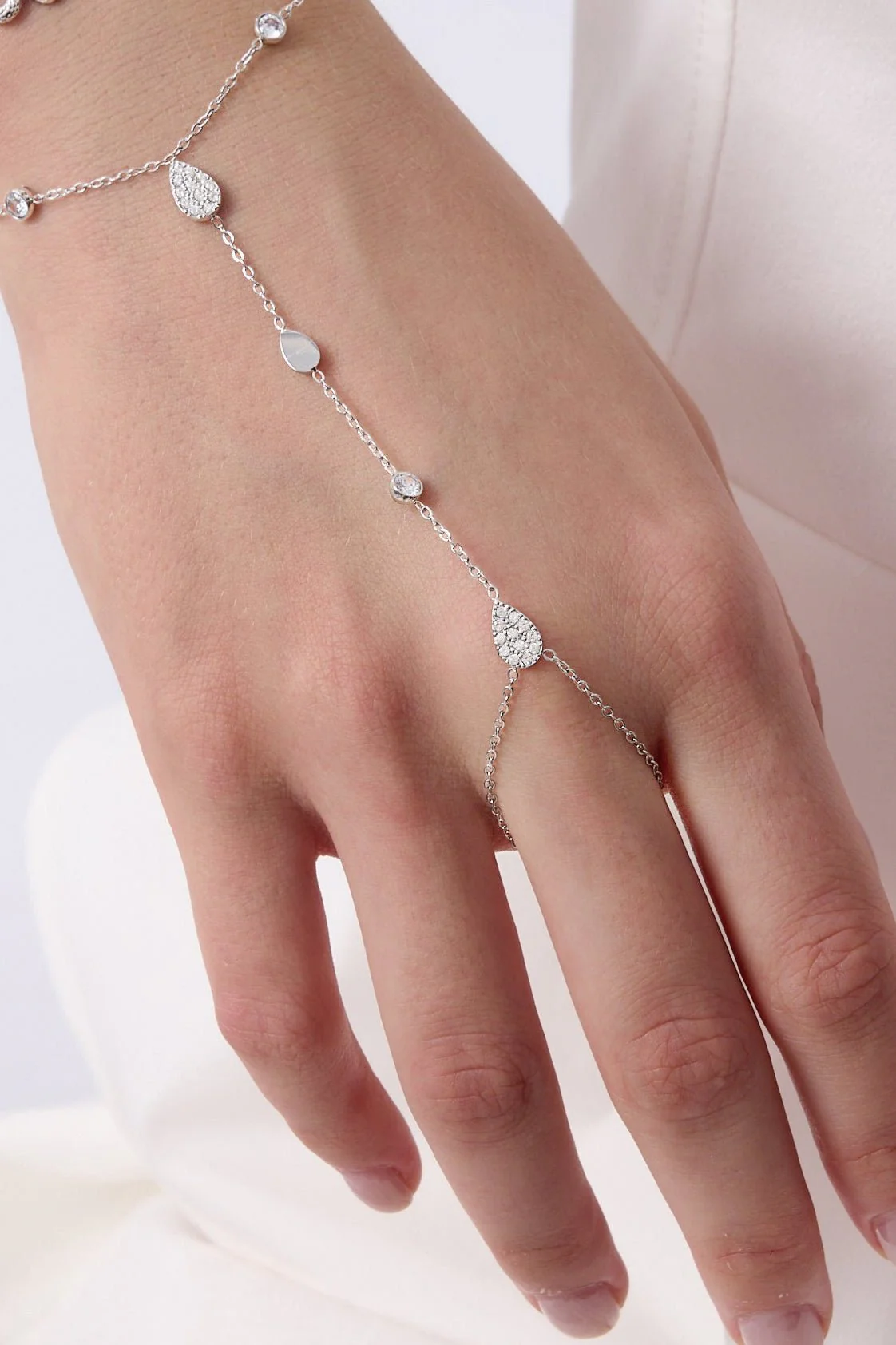 Tear Drop CZ Bundle in Silver - Image 3