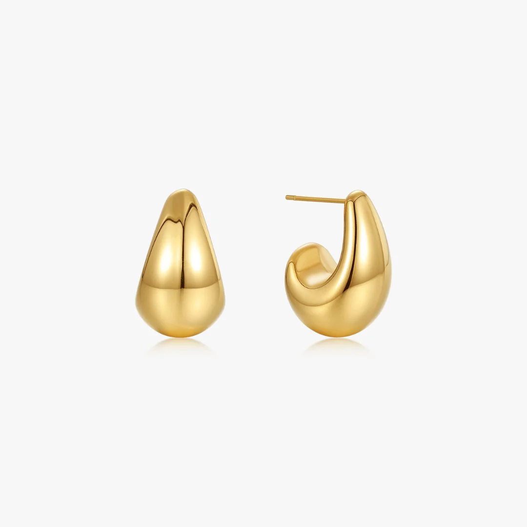 Tear Drop Dome Hoops (Greek Inspired Collection) - Image 5