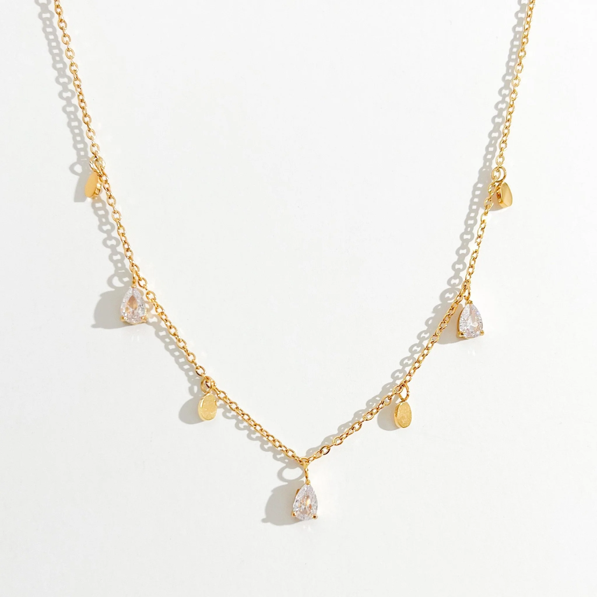 Tear Drops Necklace in Gold - Image 4