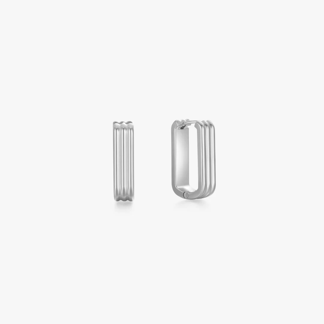 Tessa Rectangle Hoops - Image 8