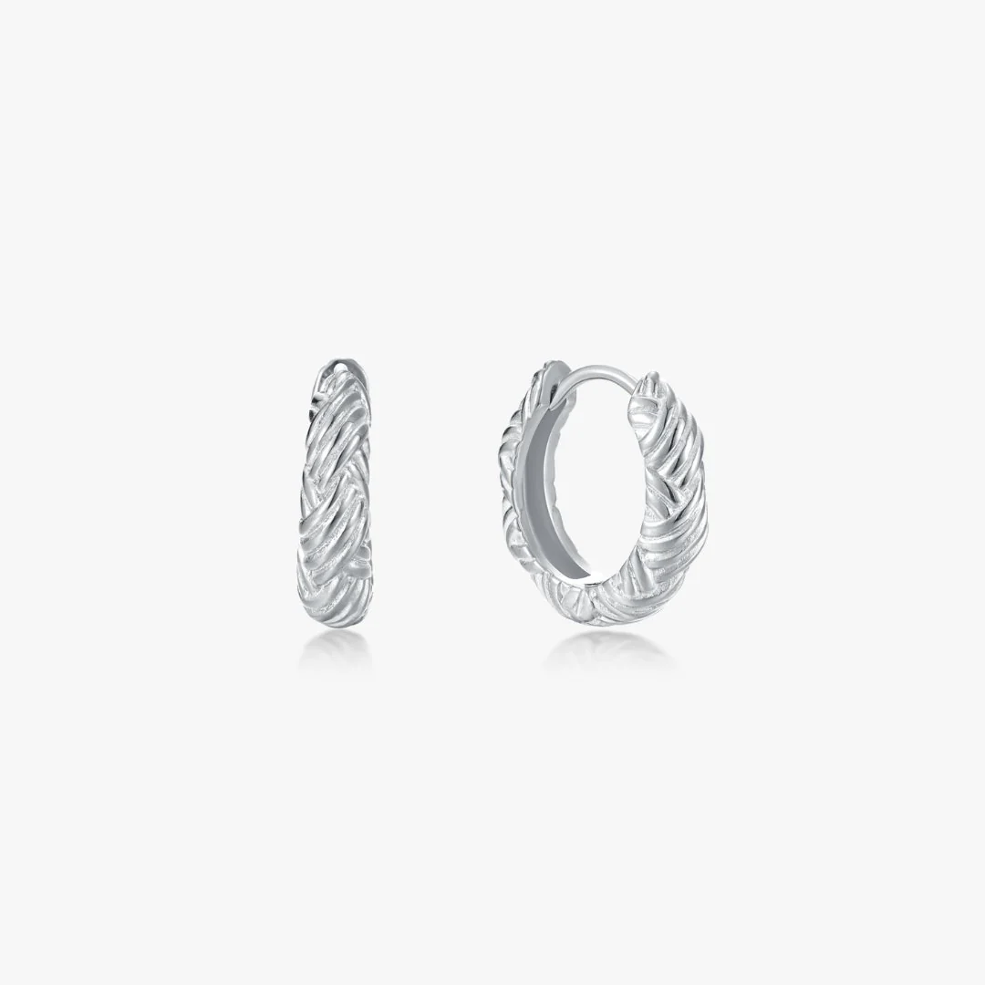 Textured Dome Hoops (Greek Inspired Collection) - Image 4