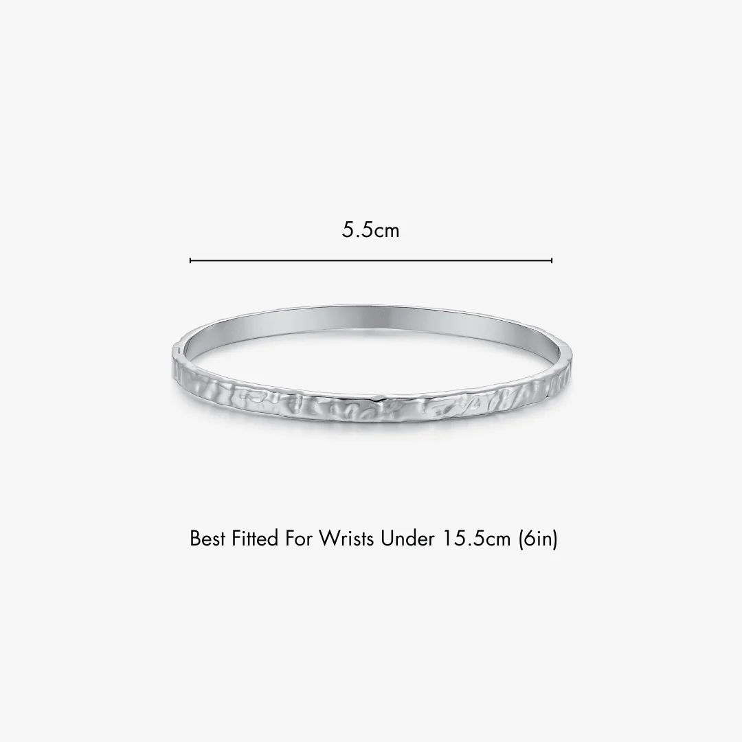 Textured Stacker Cuff Bangle - Image 10