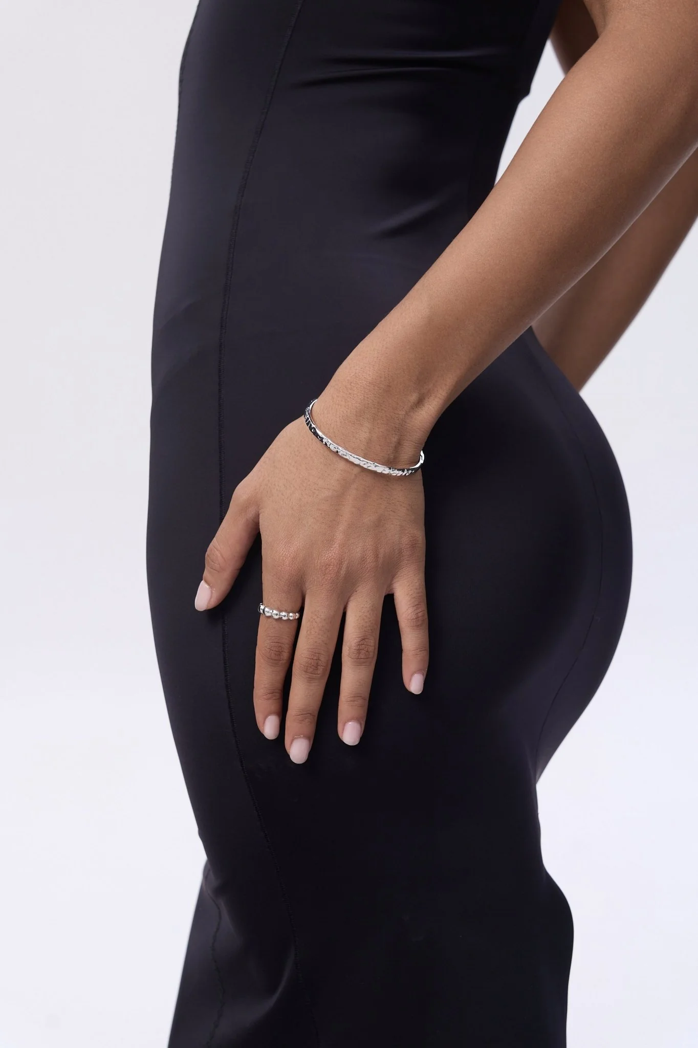 Textured Stacker Cuff Bangle - Image 4