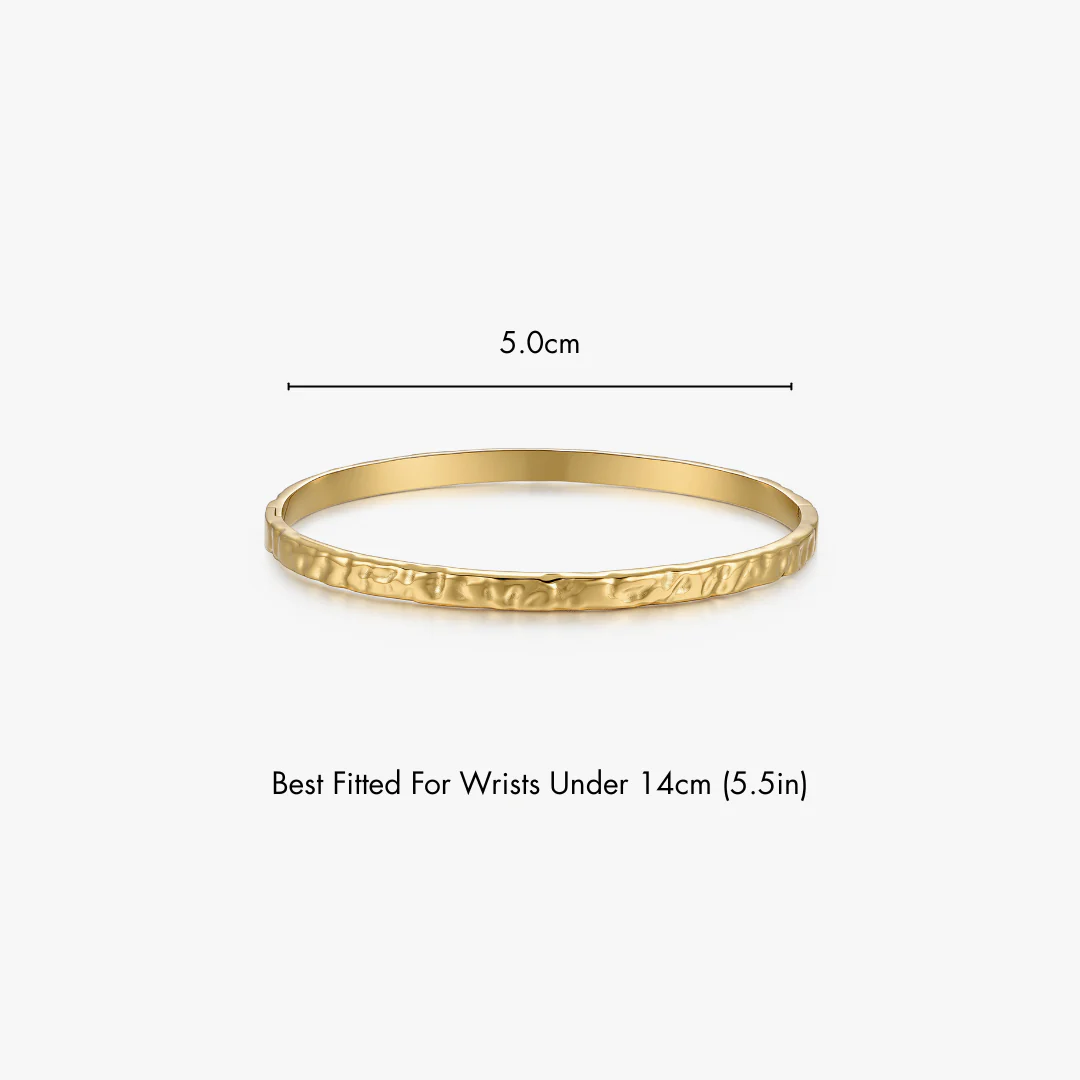 Textured Stacker Cuff Bangle - Image 5
