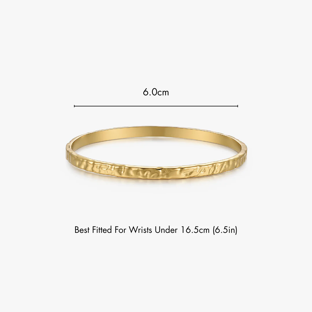 Textured Stacker Cuff Bangle - Image 7