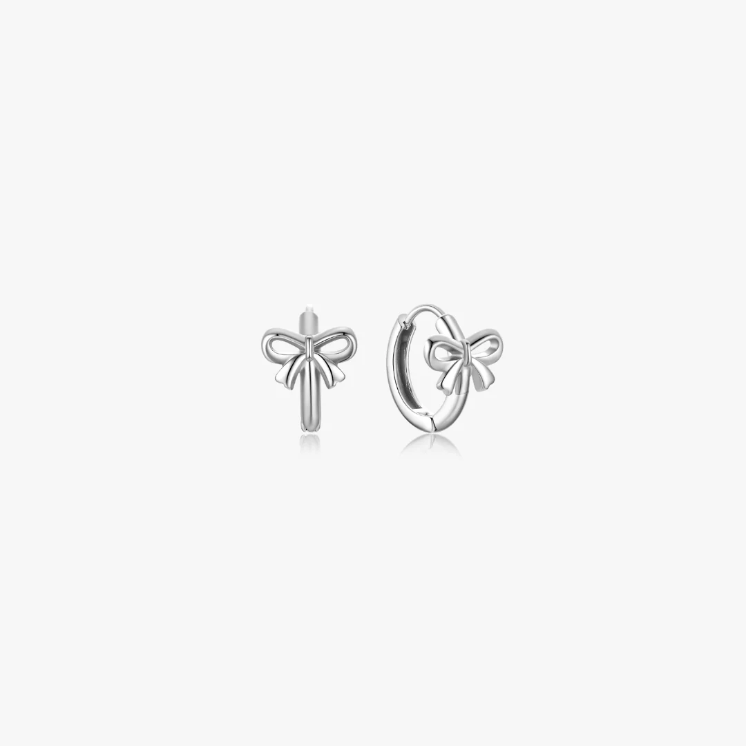Thalia Bow Mini Hoops - Image 4