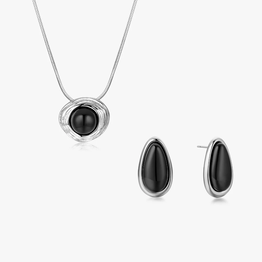 The Bold Black Gem Bundle in Silver