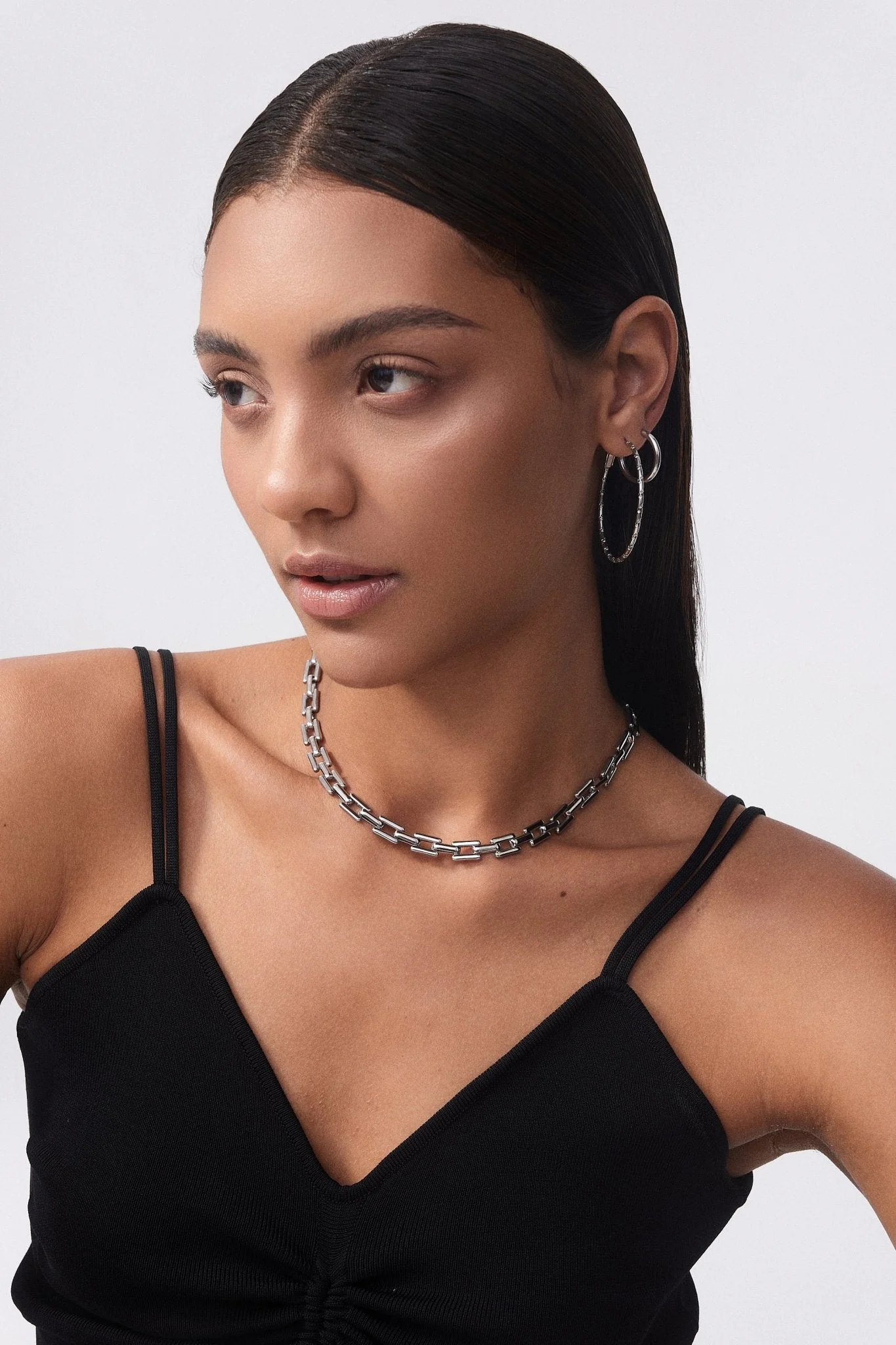 Thin Bamboo Large Hoops - Image 8
