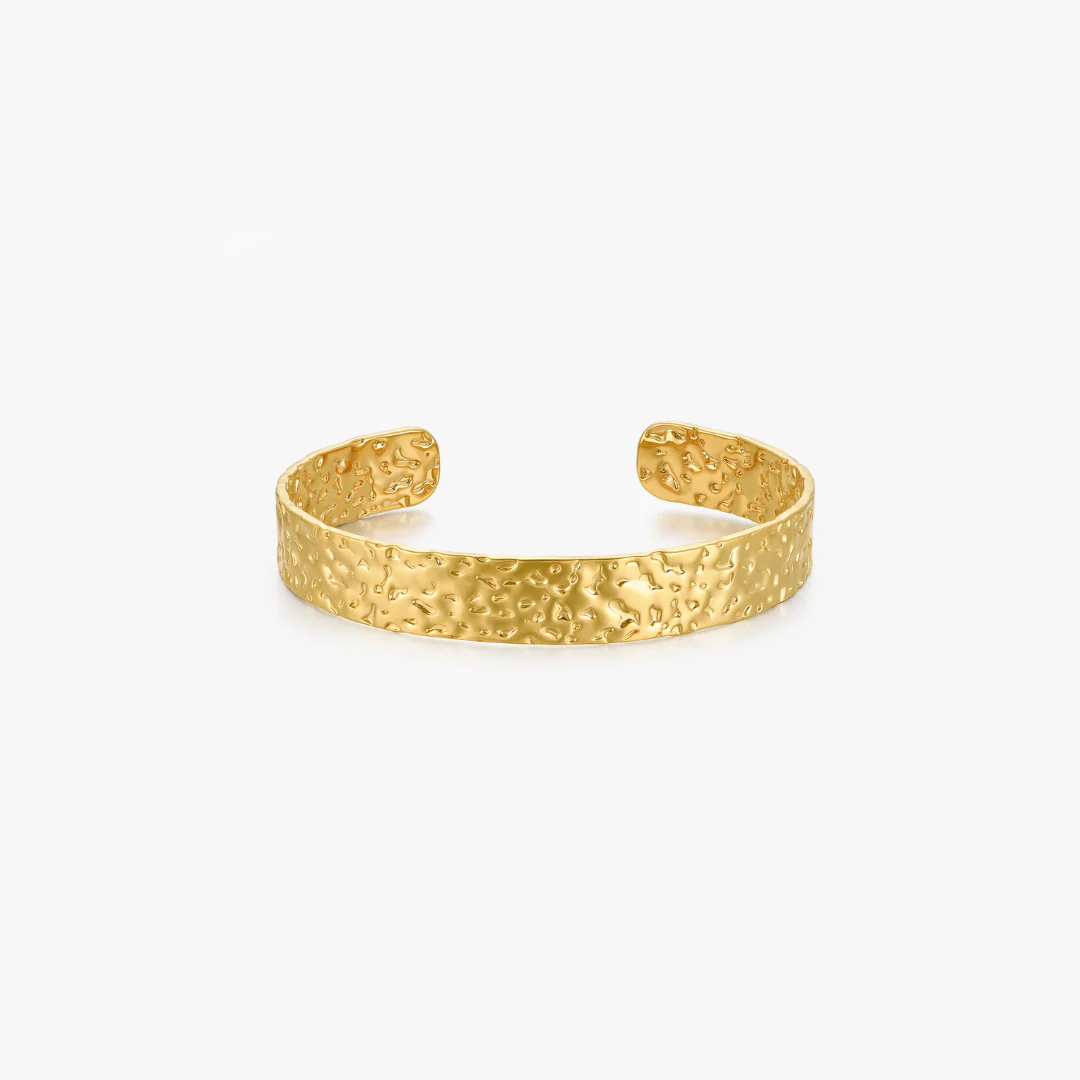 Thin Hammered Cuff Bracelet