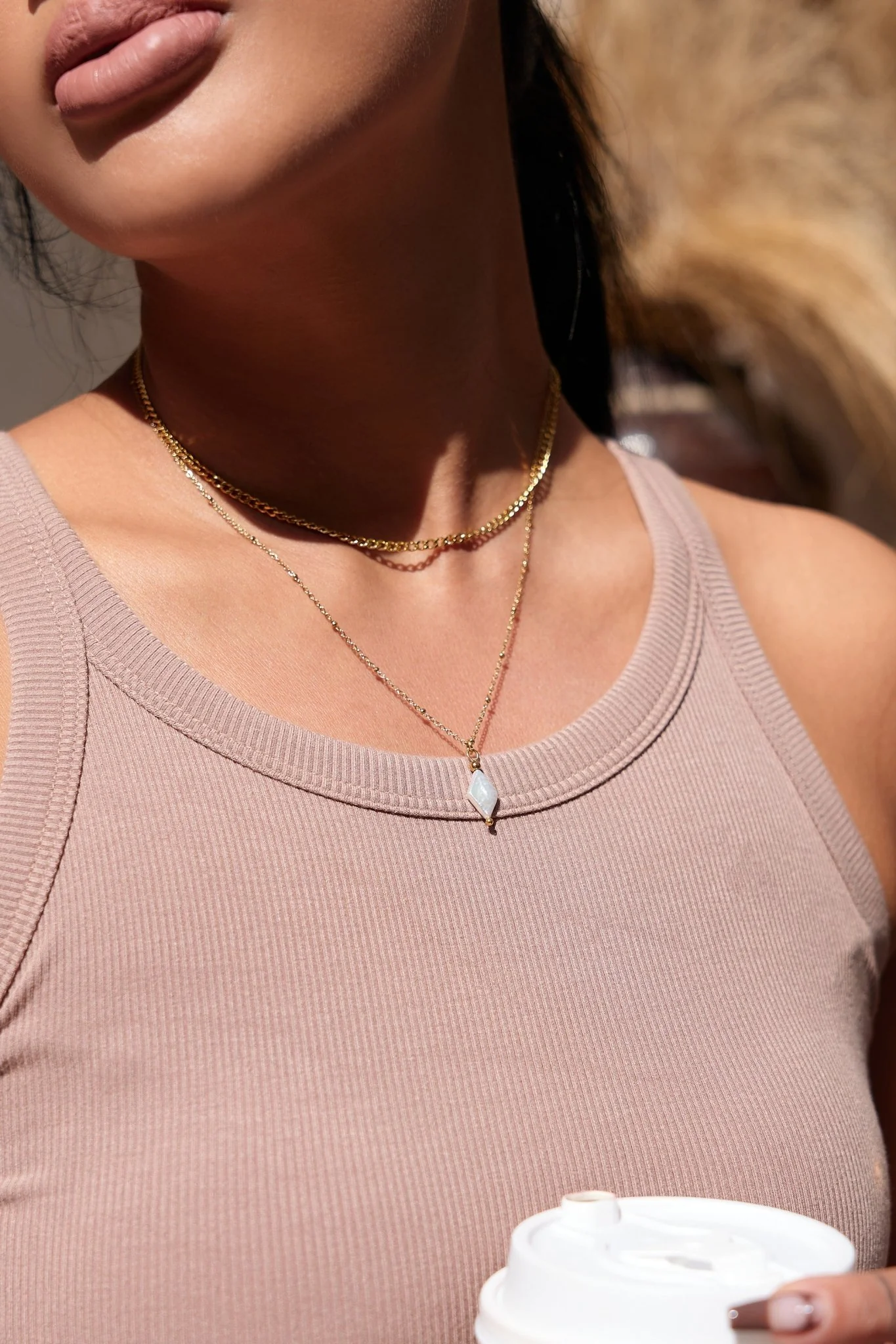 Thin Sasha Necklace in Gold - Image 3
