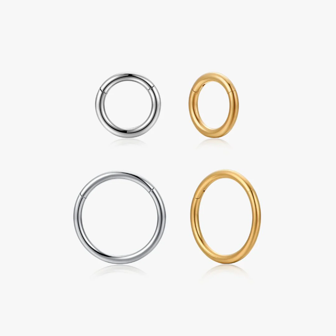 Titanium Clicker Hoops (Single)