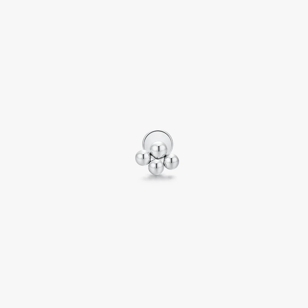 Titanium Quad Bead Flat Back Stud (Single) - Image 5