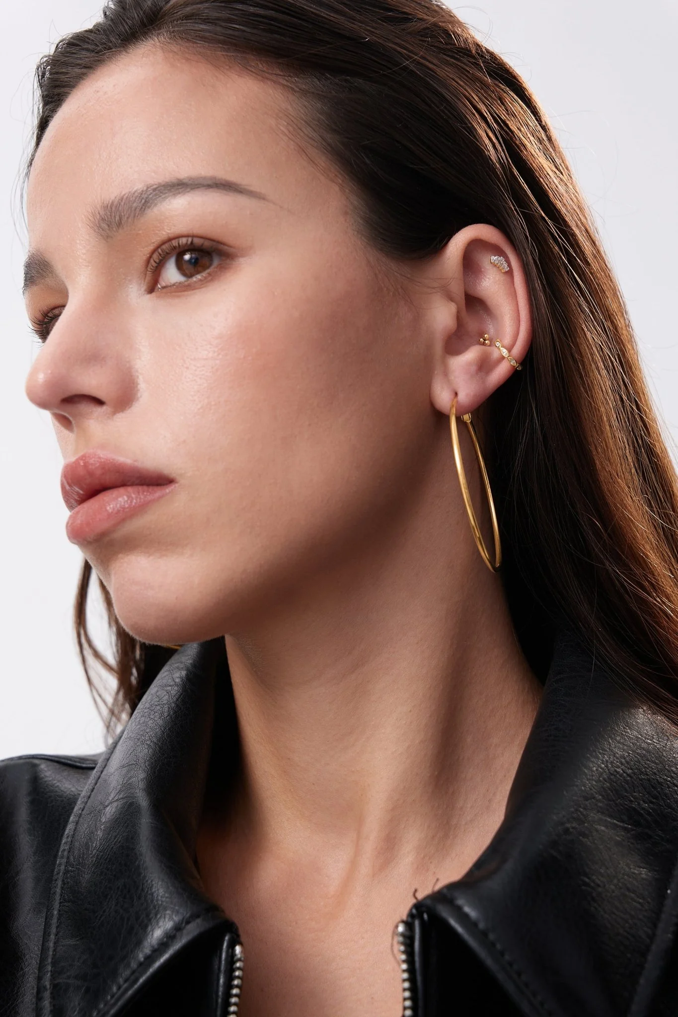Trio Bead Titanium Flat Back Stud (Single) - Image 3