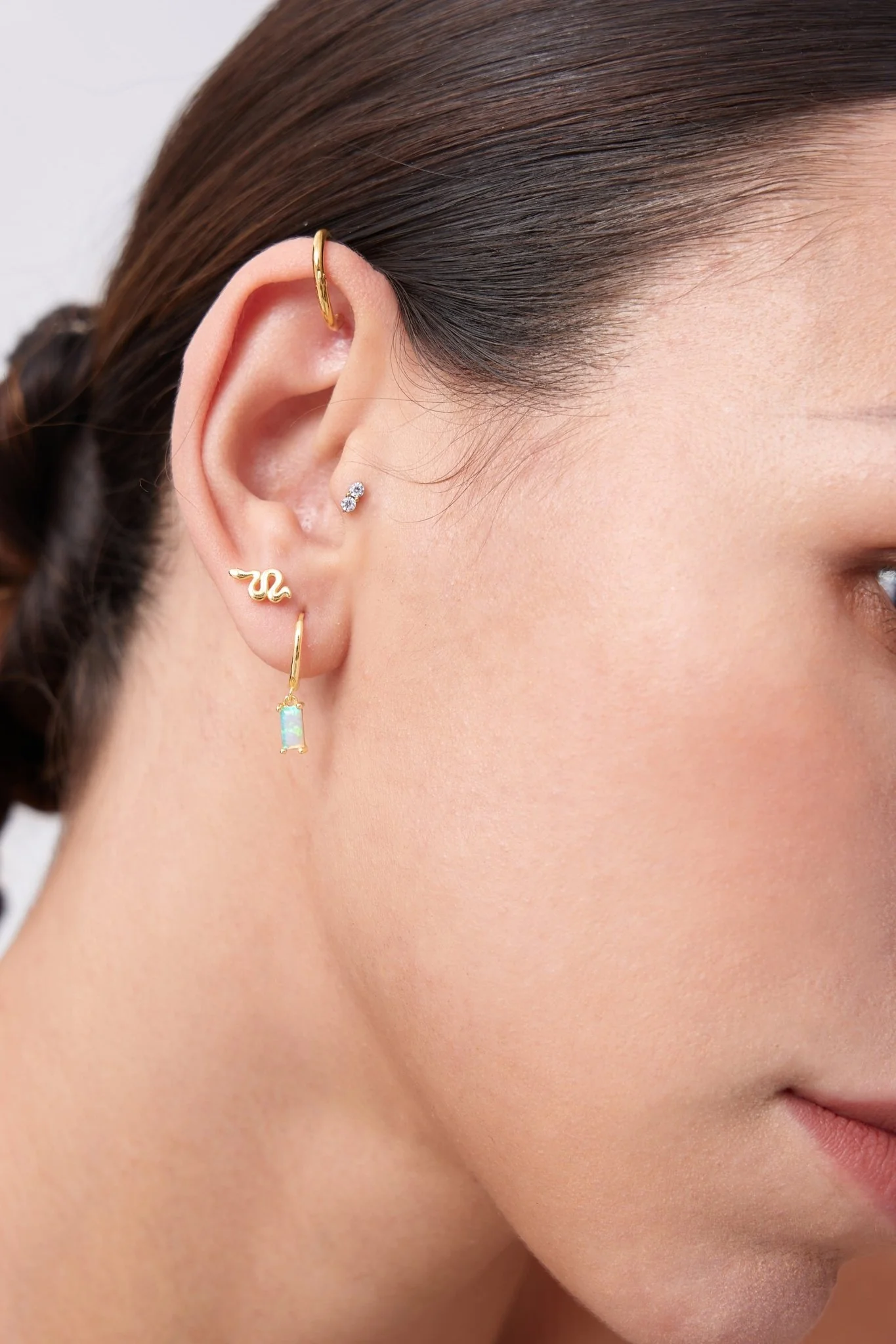 Trio Marquise Titanium Flat Back Stud (Single) - Image 3