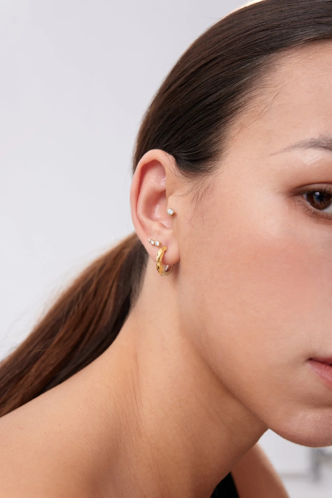 Trio Star Titanium Flat Back Stud (Single) - Image 3