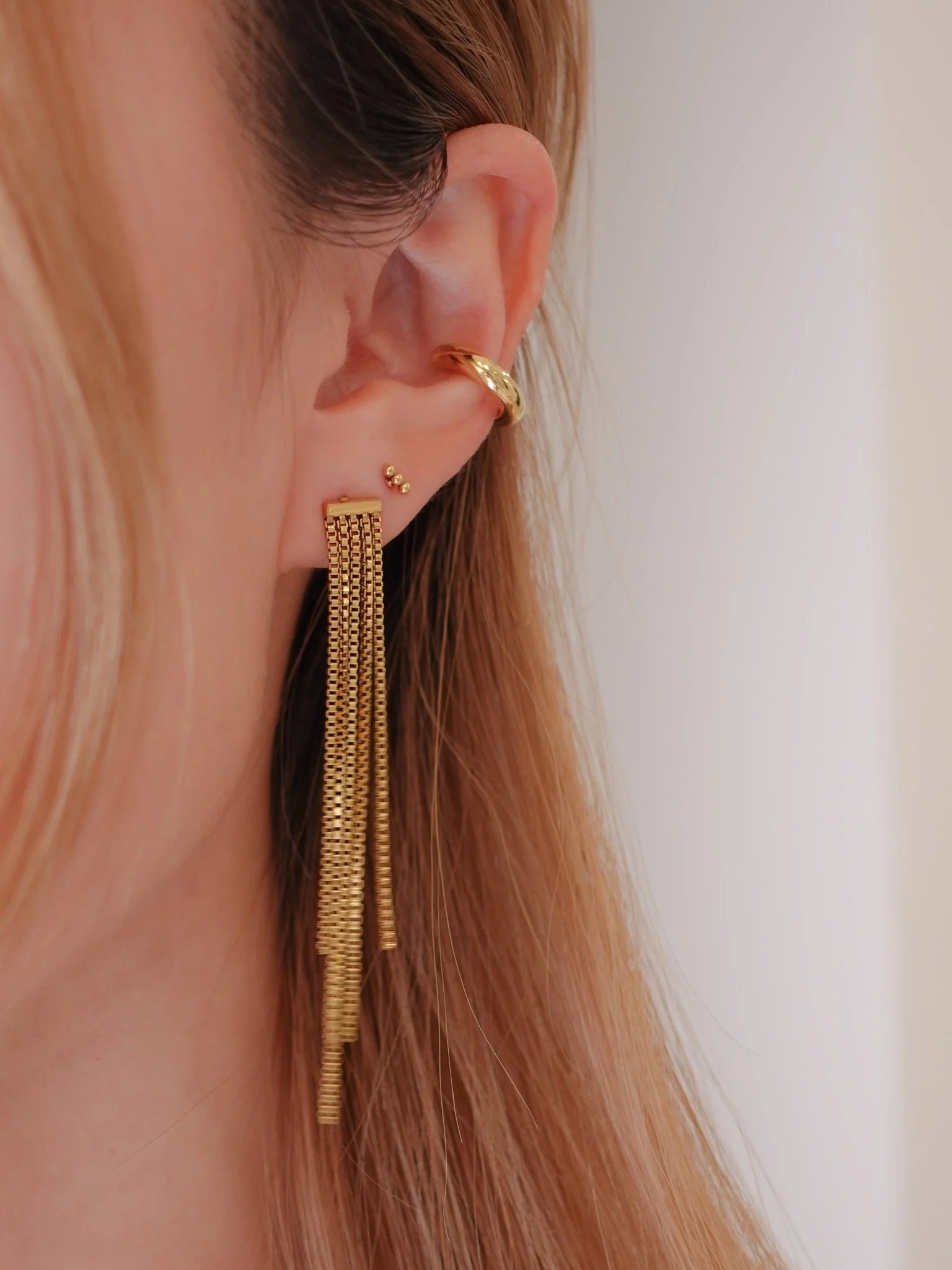 Trio Vertical Beads Studs - Image 3