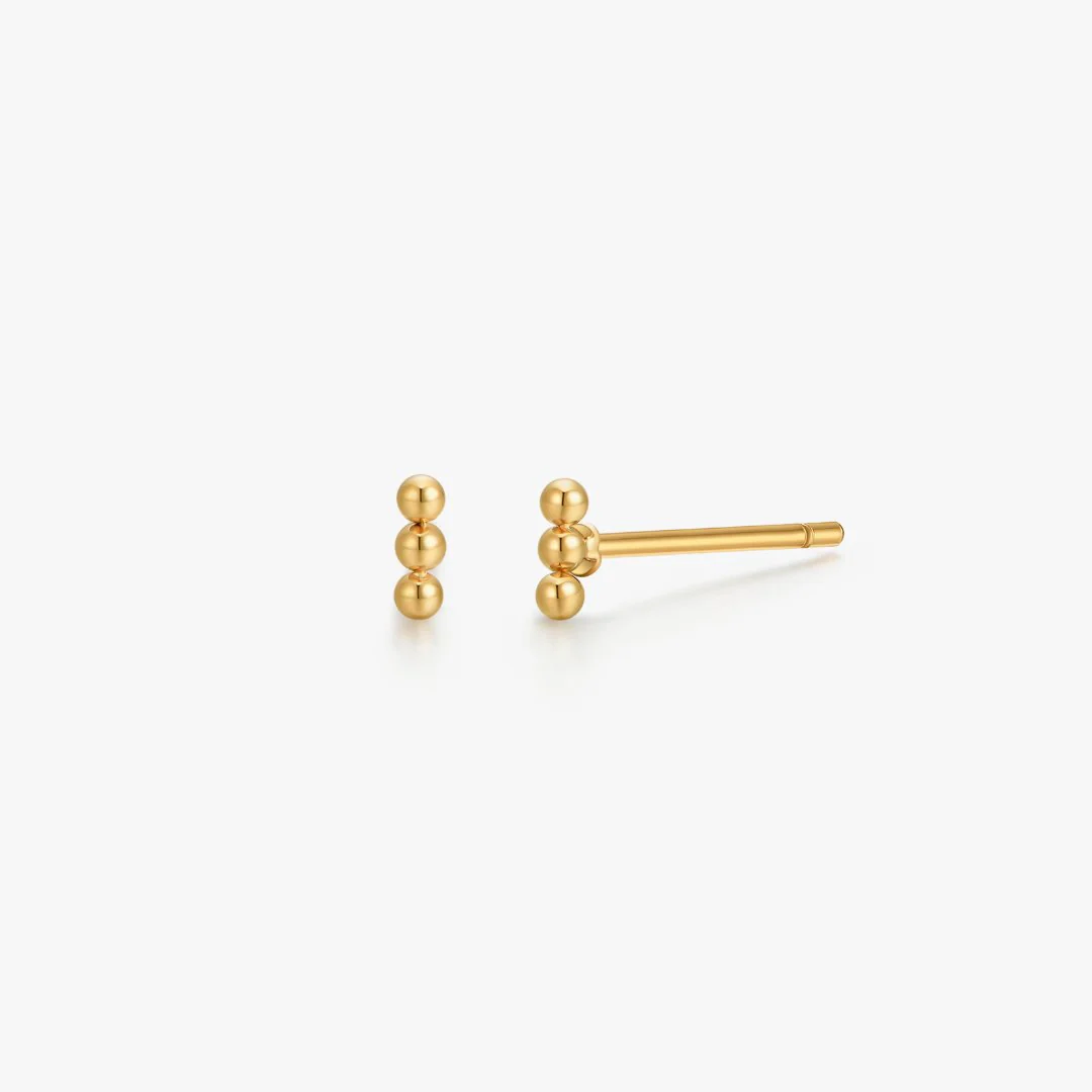 Trio Vertical Beads Studs - Image 7