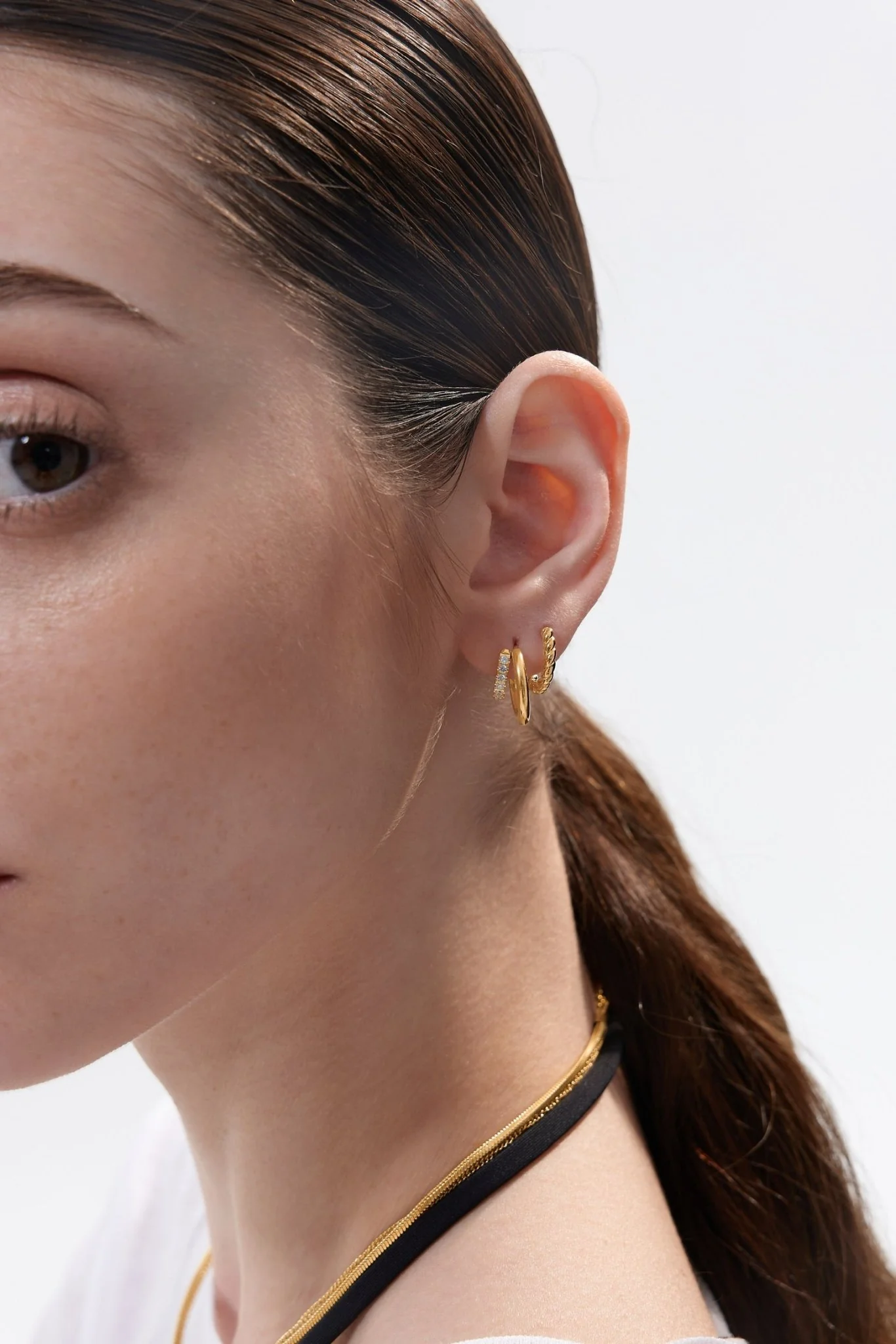 Twisted Huggie Hoops - Image 2