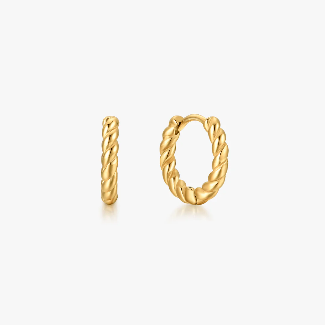 Twisted Huggie Hoops - Image 5